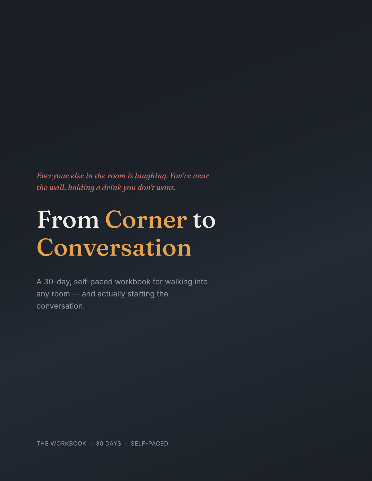 From Corner to Conversation workbook cover