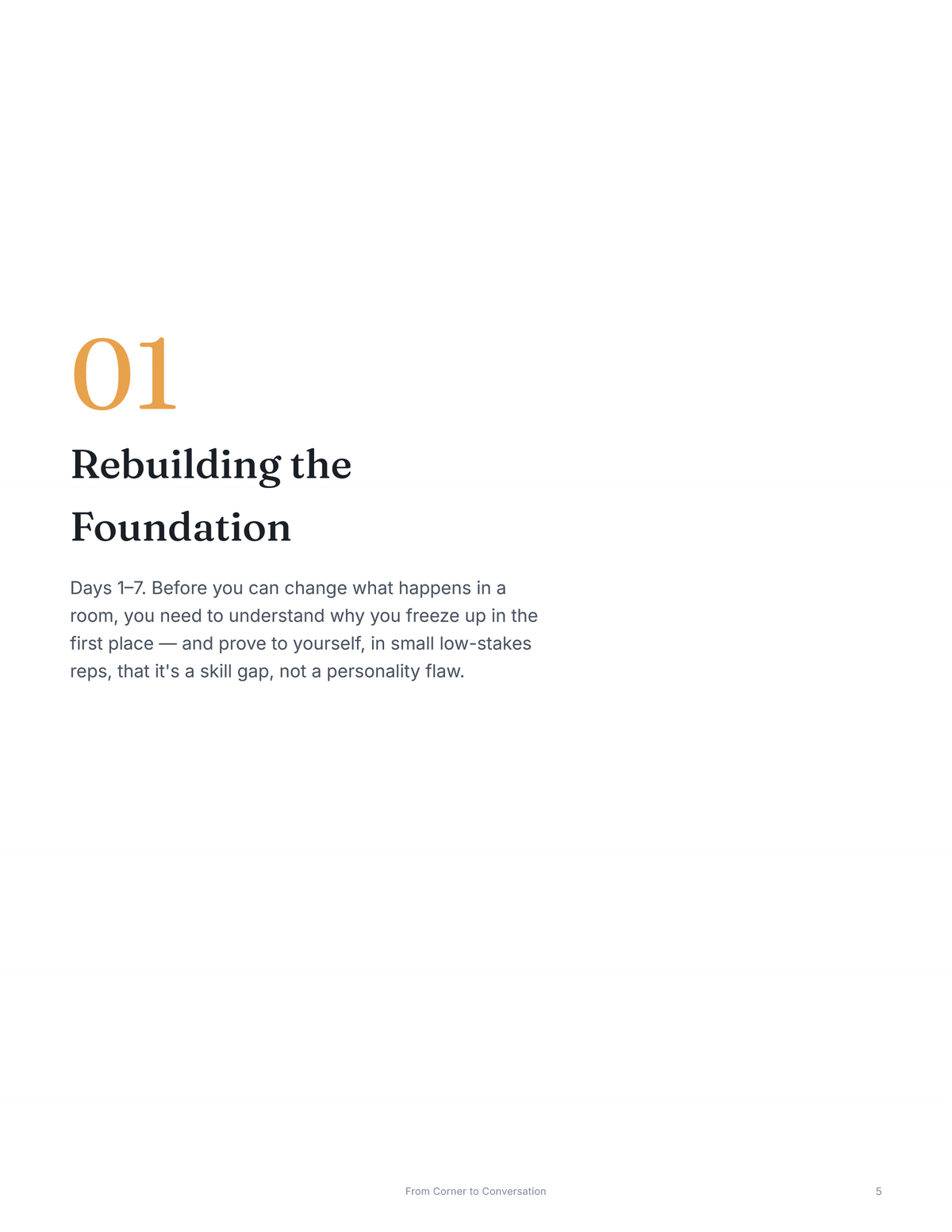 Week 1 opener: Rebuilding the Foundation